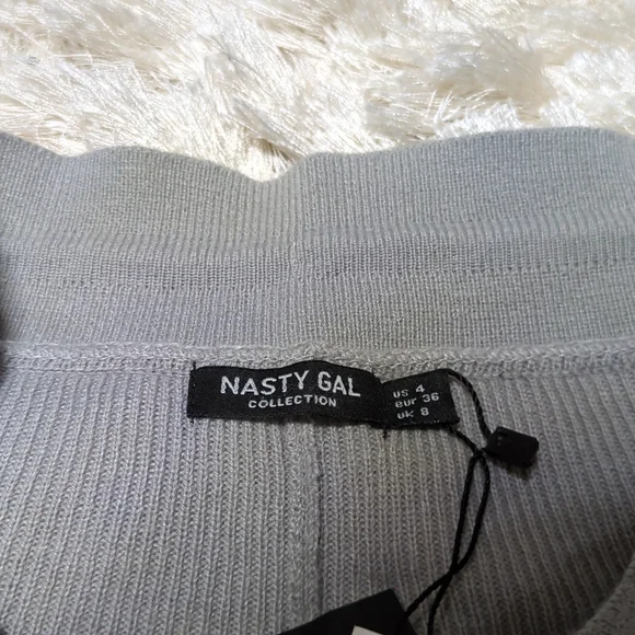 Nasty Gal Weekend Loading Knit Sweater and Joggers Gray Lounge Set 4 - Picture 12 of 14